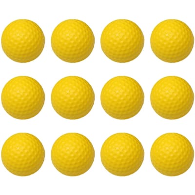 Balle de Golf 42,6 mm PU Souple Monocouche Balle d'Entraînement de Golf pour Pratique en Intérieur Accessoire Jaune 20 PCS