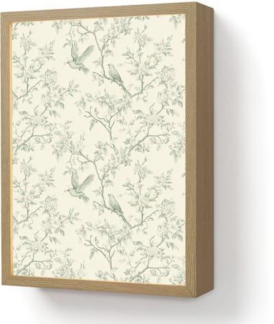 Wandlamp 30x40 cm - Oplaadbaar - Klassiek - Vogels - Groen - Wandlampen binnen woonkamer - Slaapkamer lamp - Decoratieve nachtlamp - Vloerlamp draadloos