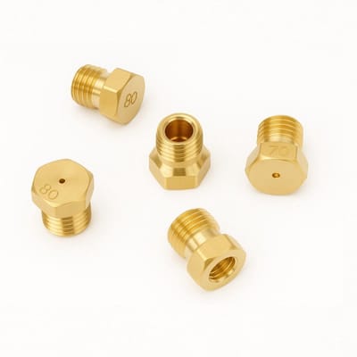 Dailygoods- Gasmondstukken 5-delige set - Messing Injectiemondstukken