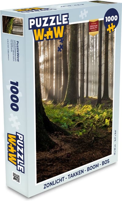 Puzzel Zon - Takken - Bomen - Bos - Natuur - Legpuzzel - Puzzel 1000 stukjes volwassenen