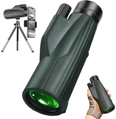 10x50 Monoculair Telescoop – Krachtige HD Verrekijker met Nachtzicht – Outdoor Verrekijker voor Vogelspotten, Jacht, Camping en Nachtobservatie