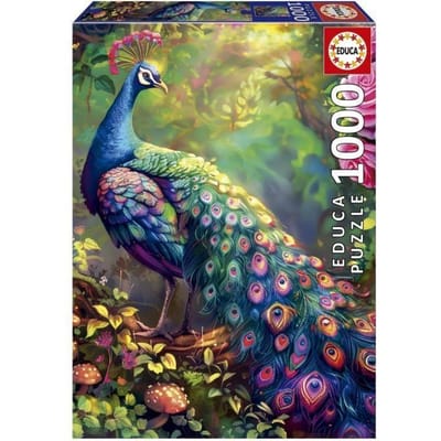Puzzle - EDUCA - Jardin de Paons - 1000 pieces - 68x48 cm - Pour adultes a partir de 12 ans