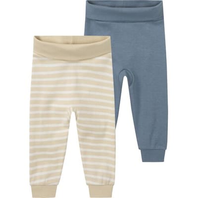 lupilu Baby jongens joggingbroek 2 stuks (Blauw/beige, 50/56)