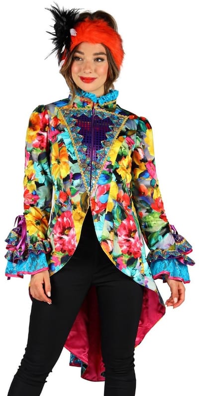Damesjas Flower Star Volwassenen Vrouwen Multi Kleuren Licht Glitter and Glamour Maat XXL