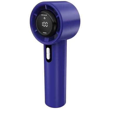 Nieuwe modellen voor 2025 - Handventilator - mini ventilator - handventilator oplaadbaar - Handventilator oplaadbaar in Mini - & Handventilatoren Digitaal Display - blauw