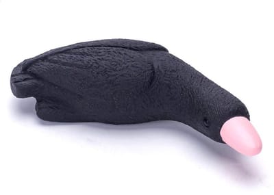 Nobleza Hondenspeelgoed met Piep - Latex Gans - Piepspeelgoed voor Honden - 17 cm - Zwart