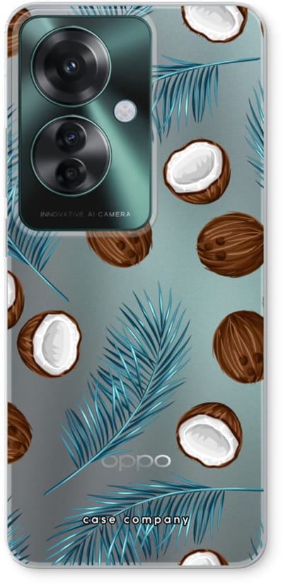 Case Company® - Hoesje geschikt voor Oppo Reno 11 F hoesje - Kokosnoot - Soft Cover Telefoonhoesje - Bescherming aan alle Kanten en Schermrand