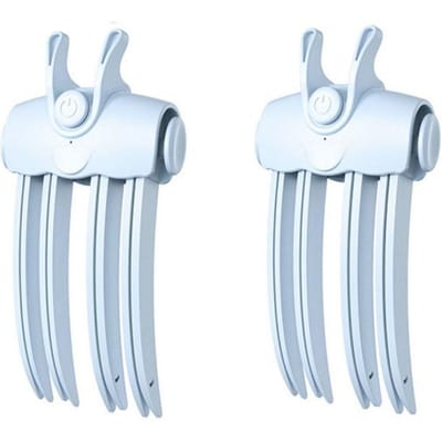 Elektrische Pluizige Haarspeld Krullende Pony Clips USB Oplaadbaar Draadloos Verwarmde Haarwortel Lifter Haarclip Vrouwen Krullende Vaste Vorm Clips Haarroller 2pcs blauw