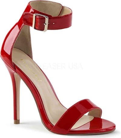 Pleaser - AMUSE-10 Sandaal met enkelband - US 5 - 35 Shoes - Rood