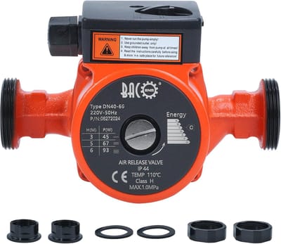 Circulatiepomp - Verwarmingspomp - Centrale Verwarming - Energiezuinig Ontwerp - 18 cm Lengte - Oranje