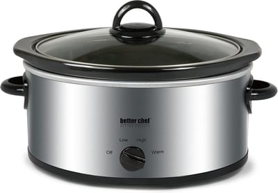 Ovale Slowcooker - Stoofpot Pan - Langzaam Garen - Drie Instellingen - 3 Liter - Roestvrij Staal