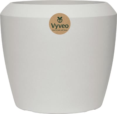 Vyveo - Bloempot Liora - 56x48 - Wit - Bloempot voor binnen en buiten - Lichtgewicht - Breukbestendig - Vorstbestendig - UV-bestendig