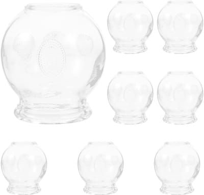 Dailygoods- Cupping Set 8 Stuks - Glazen Cupping Cups - Vacuüm Massage Cups - Lichtgewicht en Schokbestendig - Voor Rug/Arm/Lichaam Pijn