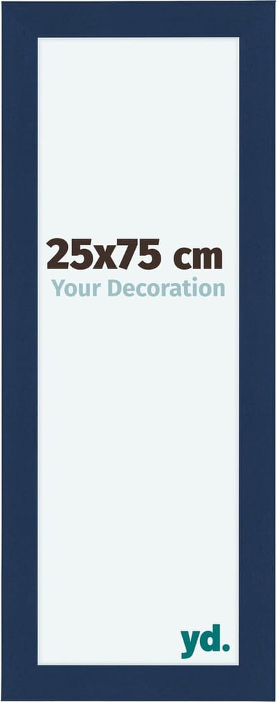 Your Decoration - Fotolijst 25x75 cm - MDF - Donkerblauw Geveegd - Como
