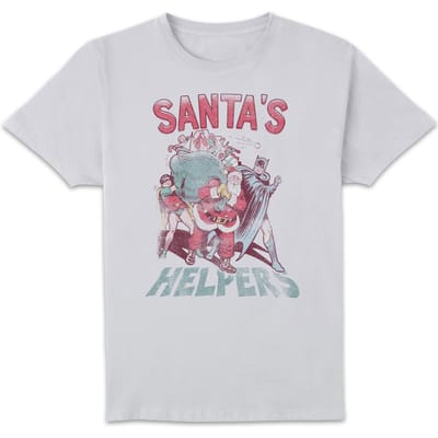 DC Santa's Helpers Men's Christmas T-Shirt - White - S