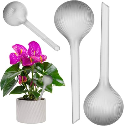 KADAX gieter 400ml voor planten, set van 2, automatische plantenbewatering, plantenbewatering voor binnen, kunststof waterreservoir (zwart)