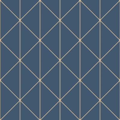 Boråstapeter Vliesbehang 4741 - Graphic - Grafisch Blauw - 53cm x 10.05m