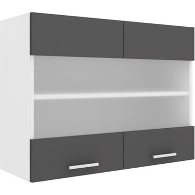 Keukenkast breedte 80 cm Matglazen deur Wandkast Keuken Keukenmeubels Esilo