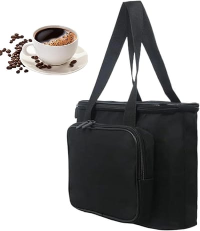 Reistas Koffiezetapparaat - Draagbare Koffer - Veilig Transport - Schokabsorberende Hoeken - 29 x 24 x 12 cm - Zwart