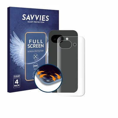 Savvies - Screenprotector voor Google Pixel 10a (Achterkant) - Folie Beschermfolie transparant volledig dekking 4 Stuks
