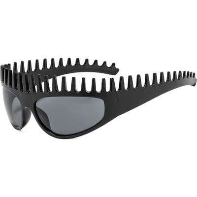Ins Uniek Stijlvol Hoofdband Millennium Stijl Dames Zonnebril Nieuwste Stijl Kamvormig Kattenoog Hip Hop Punk Rijden Mannen Zon UV Bescherming 400 as  picture