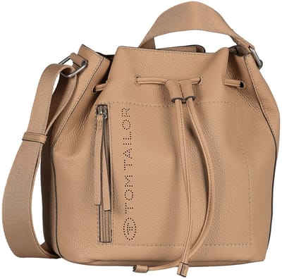 TOM TAILOR schoudertas Analisa Bucket Bag Camel Lichtbruin