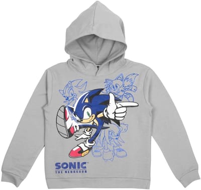 Sonic The Hedgehog Sweater - Hoodie - Grijs - Katoen - Maat 146/152