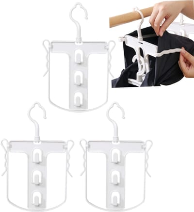 3 stuks Hoodie Droogrek - Winddicht, Draaibaar en Antislip - Huishoudelijke Kleding Droogrek - Draagbaar Winddicht Kledingrek - 15*18cm - Geschikt voor Thuis Balkon Drogen - Wit