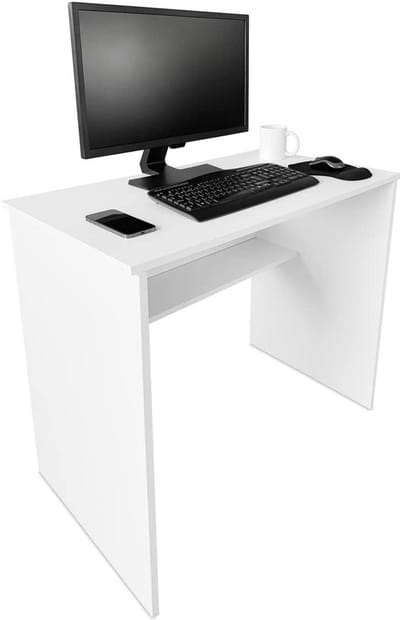 Witte computerlessena 90 cm - praktisch en functioneel met opbergruimte