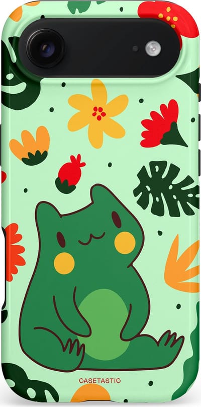 Casetastic hoesje geschikt voor Apple iPhone Air - MagSafe - Dubbellaagse bescherming - Kwaakje - Fashion Case - Mintgroen Rood Okergeel