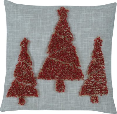 Spartree kussen beige rood 45x45cm