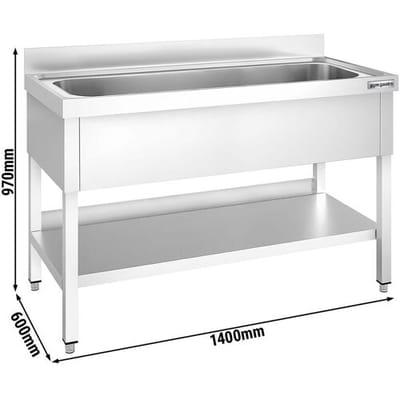 GGM Gastro Topfspültisch PREMIUM - 1400x600mm - mit 1 Becken