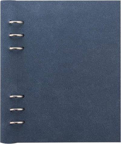 A5 Clipbook Notitieboek Blauw Suède - Herbruikbaar en Flexibel