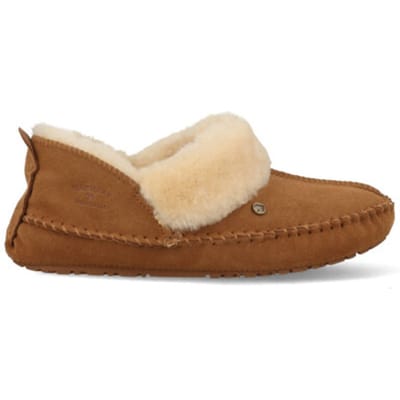 Warmbat Barrine Suede Dames Sloffen - Cognac