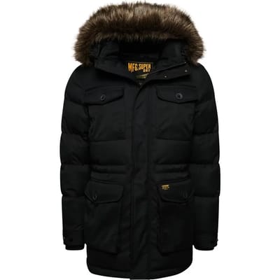 Superdry - Chinook parka van imitatiebont - Heren - Gewatteerde jassen