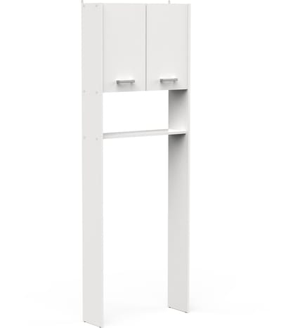 CBA - Badkamerkast Coral kolomkast toilet of wasmachine 2 deuren 66Bx185H cm wit