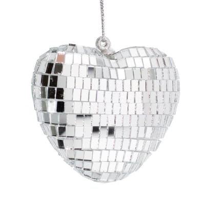 HomeBound by KY | Kersthanger Disco Hart zilver | kersthanger | feestdecoratie | disco hart