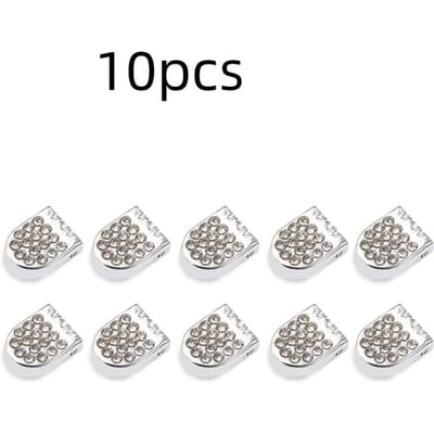 10 stuks Metalen Vetersluitingen zonder Strikken - Eenvoudige Eén-Klik Veilige Pasvorm, Perfect voor Luie Sneakers white