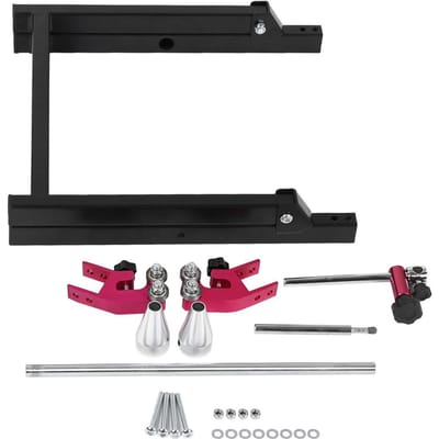 Équilibreuse statique de roue de moto pliable 5 *23, équilibrage, support de pneu black