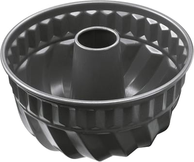 Bundt Cake Bakvorm - Ronde Taartvorm - Taarten Bakken - Keramische Antiaanbaklaag - 22 cm - Zwart