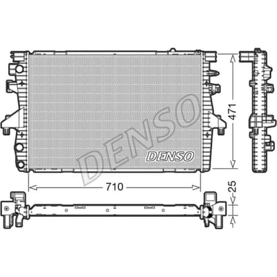 Radiator, motorkoeling DENSO DRM32039