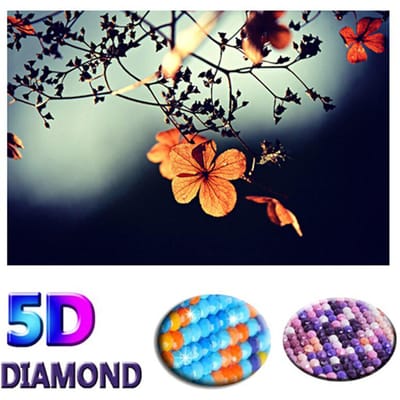 5D Diamond schilderij herfst landschap ronde boor diamant borduurwerk kruissteek 20X30CM gray