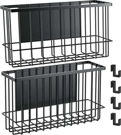 Metalen Magnetische Opbergmanden 2-Pack - Multifunctionele Organisatoren voor Keuken en Kantoor