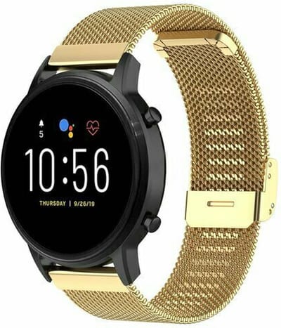 By Qubix - geschikt voor Huawei Watch GT 4 / GT 5 (41mm) & GT 5 Pro (42mm) - Milanese bandje met klemsluiting - Goud
