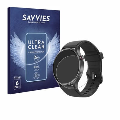 Savvies - Screenprotector voor Fitpolo AR01 1.32" - Folie Beschermfolie transparant 6 Stuks