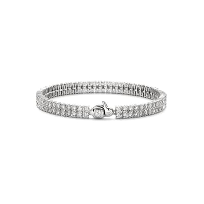 TI SENTO Dames Armband - 925 zilver - Zirconia wit - Maat M - 23067ZI