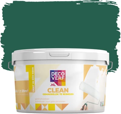 Decoverf clean muurverf smaragdgroen, 2.5L