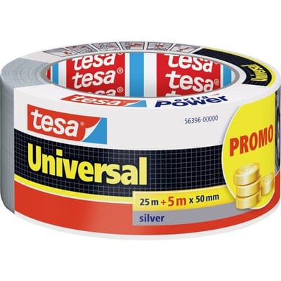 tesa textieltape Extra Power universeel ducttape sterke grip veelzijdig plakband – grijs 30m x 50mm