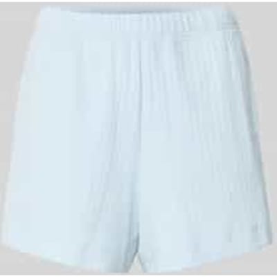 MARC O’POLO lounge shorts blauw geribde katoen (large)