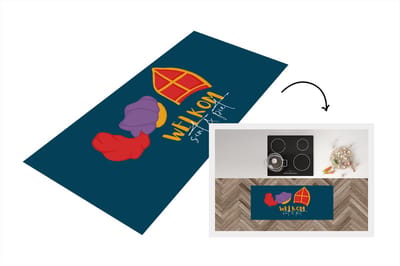 Keukenloper - Loper keuken - Sinterklaas - Quotes - Sint - Welkom Sint en Piet - 120x50 cm - Keukenloper vinyl
